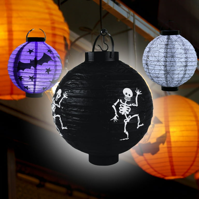 Spooky Battery-Operated Halloween Black Skeleton Paper