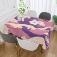 thumbnail image 2 of Yayeee Tablecloths for Rectangular Tables 60 x 108 inch Party Table Cover, Purple Wave Pattern, 2 of 6