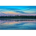 thumbnail image 2 of Jaynes Gallery 14x11 Gold Ornate Wood Framed with Double Matting Museum Art Print Titled - Canada-Ontario-Longlac Sunrise on Klotz Lake, 2 of 4