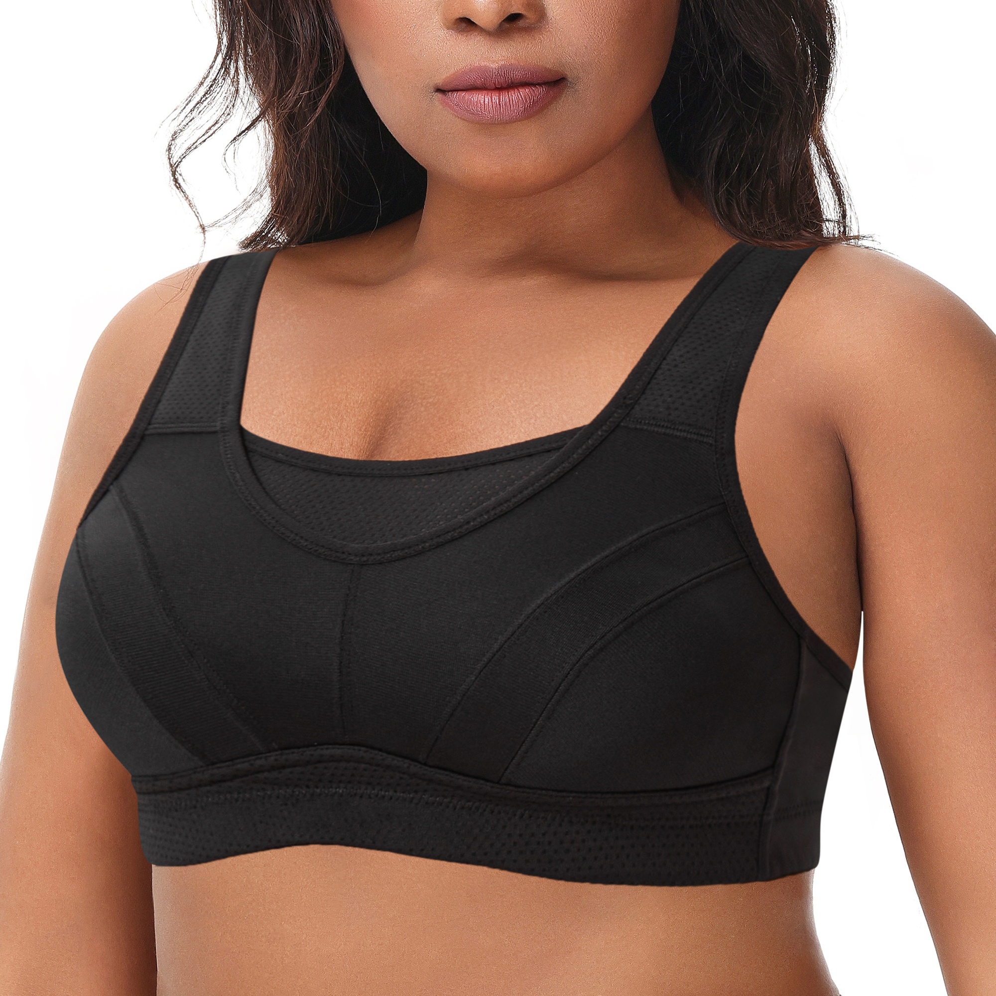 Deyllo Women's Plus Size High Impact Sports Bra, Wireless photo 3