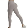 thumbnail image 2 of HOMBOM Womens Leggings High Waist Compression Running Fall Activewear Seamless Pants for Ladies Gray L, 2 of 8