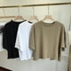thumbnail image 3 of Camiseta informal con espalda descubierta para mujer, Top corto de manga corta con cuello redondo, holgado, estilo coreano, novedad de verano 2023, 3 of 4