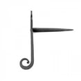 thumbnail image 4 of Black Shutter Dogs 7" Rat Tail Shaped Wrought Iron Shutter Dogs w/Screws  - Pack of 10 Pairs (20 Pcs)| Renovators Supply, 4 of 10