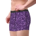 thumbnail image 2 of Susaid Purple Glitter Print Men's Mesh Boxer Briefs Cooling Breathable Sports Underwear Wide Waistband Boxer Briefs W/Fly-XX-Large, 2 of 5