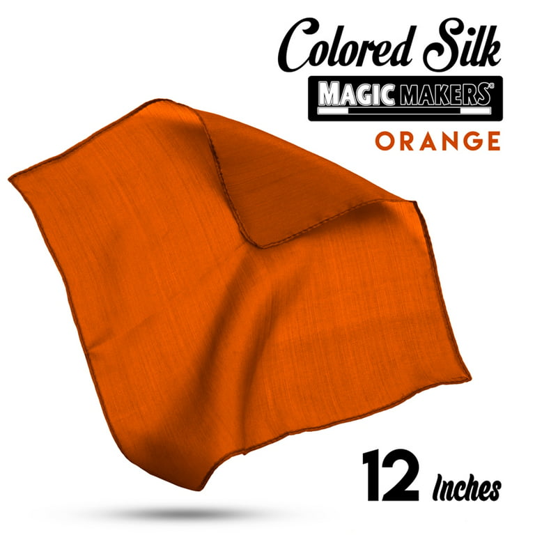 Magic Makers 12 Inch Professional Grade Magician's Silk - Orange 