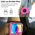 thumbnail image 7 of Dteck Kids Case For  iPad 11-inch (A16) 2025/iPad 10th Generation 10.9 inch 2022,Shockproof EVA Case with Rotatable Kickstand/Hand Grip/Shoulder Strap Kids Friendly Hybrid PC Cover,Rose, 7 of 7
