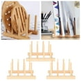 thumbnail image 4 of Escurreplatos, Escurridor De Platos Pequeño, Escurreplatos Para Platillos, Tapas De Ollas ANGGREK Wooden Dish Rack, 4 of 8