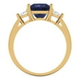 thumbnail image 4 of Three-Stone Engagement Ring for Women - 2.32ct Simulated Blue Sapphire in 14K Yellow Gold Promise Ring, 4 of 6