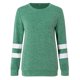 thumbnail image 4 of Blusa suelta con cuello redondo y manga larga con botones a rayas informales para mujer Pompotops  gfhjh9584, 4 of 9