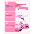 thumbnail image 3 of Bicicleta Para Niña De Delfin Rosa R12 Con Cansta Cantinflora Y Ruedas Entrenadoras 2-4 Años Infantil, 3 of 8