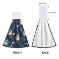 thumbnail image 3 of Yayeee Kitchen Hanging Hand Towels Set of 2 with Loop Bathroom Absorbent Tie Towel, Blue Fireflies Pattern, 3 of 7