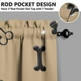 thumbnail image 5 of Dog Print Kitchen Curtains 36 Inch Short - 3 Panel Set, Cute Puppy & Floral Design, Rod Pocket Pet Lover Curtains 100% Polyester, Paw & Bone Pattern for Kitchen, Living Room, Bedroom, Easy Wash, 5 of 6