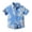 Blue, variant on REDARER Boys' Hawaii Floral Print Shirt - Button-Down Collar Short Sleeve Summer Gentleman Style Toddler to Youth Beach Vacation School Party Top,4-5 Years