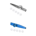 thumbnail image 1 of 2 Piezas de Flauta Kazoo Hugo Juguetes Musicales Plateado, 1 of 10