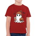 thumbnail image 4 of Gubotare Toddler Halloween Shirt Baby Boy Girls Pumpkin Tshirts Kids Fall Spooky Season Short Sleeve Tee Tops Short Sleeve Halloween Shirt for Boys (Red,3-4 Years), 4 of 5