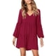 thumbnail image 2 of Vestido túnica de verano para mujer, cuello en V, informal, suelto, fluido, vestidos de cambio de columpio Fokelyi WMZL-2054-16, 2 of 7