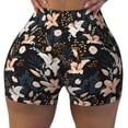 thumbnail image 2 of Susaid Lilies Flowers Print Intensify Workout Shorts for Women Seamless Scrunch Short Gym Yoga Running Sport Active Exercise Fitness Shorts-Medium, 2 of 8