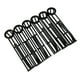 thumbnail image 4 of Riel de bolsillo para mesa de billar, ligero con cinturón de 5 agujeros, piezas de billar, 6 uds. negro, 4 of 8