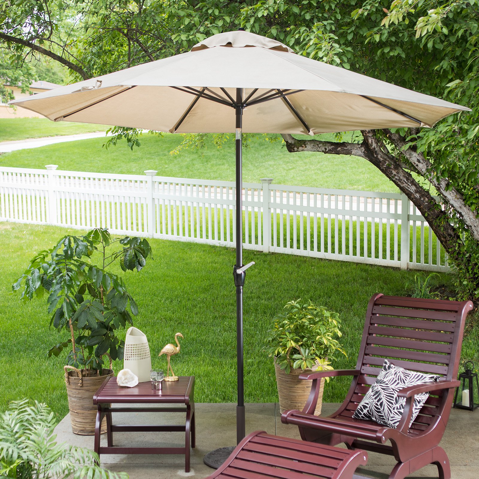 Backyard Classics 9 Foot Umbrella With Bluetooth Speaker And Led Lights Umbrellas Umbrellas Canopies Shade