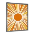 thumbnail image 2 of Designart 'Minimal Bright Shining Orange Sun Rays I' Modern Framed Art Print, 2 of 4