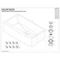 thumbnail image 3 of Gourmetier GKUSF36209 Uptowne 36" Stainless Steel Apron-Front Single Bowl Farmhouse Kitchen Sink with Strainer, Brushed, 3 of 5