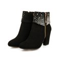 thumbnail image 4 of MesaSe Bottes pour Femmes Bottes d'Automne et d'Hiver pour Femmes Vintage à Bout Rond Bottines à Talons Hauts Bottines Courtes à Strass Bottes de Mariage pour Femmes Chaussures pour Femmes Bottines pour Femmes, 4 of 7