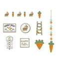 thumbnail image 4 of Birdeem 13 Piece Easter Layered Tray Decoration Rustic Bunny Carrot Wooden Sign Decor Decorative Sign Rustic Easter Decoration Home Indoor Kitchen, 4 of 12