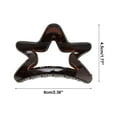thumbnail image 4 of Unique Bargains 1 Pc Hair Clip Five-pointed Star Pattern Claw Clip 2.36"x1.46"x1.77" Transparent Black, 4 of 5