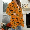 thumbnail image 4 of Womens Halloween Printed Open Front Cardigan Casual Long Sleeve Loose Fit Cute Spooky Pattern Cardigans, 4 of 6