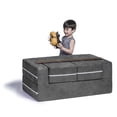 thumbnail image 2 of Jaxx Zipline Modular Kids Loveseat & Ottomans / Fold Out Lounger, Charcoal, 2 of 5
