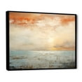 thumbnail image 2 of Designart "Horizon Of Beige And Gold Beach Sunset" Coastal Sunset Floater Framed Wall Art Living Room, 2 of 5