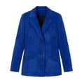 thumbnail image 4 of Warop Faux Suede Blazer for Women Open Front Lapel Long Sleeve Jacket Casual Office Wear Fall Suits with Pockets, 4 of 6