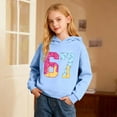thumbnail image 4 of Byoo Tween Girls Number Graphic Hoodie Soft Long-Sleeved Hooded Sweatshirt Casual Comfortable Kids Pullover Top, 4 of 5