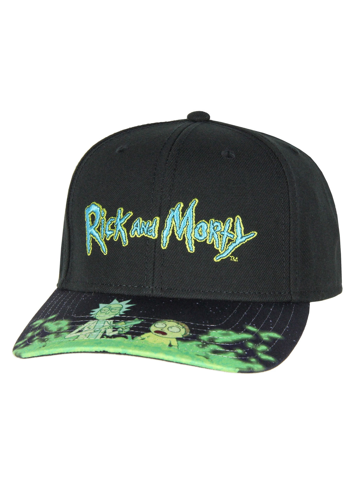 Rick And Morty Portal Time Pre-Curved Bill Adjustable Snapback Hat Cap