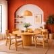 thumbnail image 5 of Ilios Innova | Comedor Redondo Moderno de Madera con 6 Sillas Acolchadas, Diseño Decorativo para Comedor, Sala o Espacios Contemporáneos de tu hogar, 5 of 9