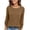 Brown, variant on Bxsruta Womens Sweaters Scalloped Neck Long Sleeve Ribbed Knit Pullover Casual Tops