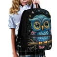 thumbnail image 3 of KUIFORTI Cartoon Owl Girls Backpack 10-12 Years Old Middle School Backpack For Boys Heavy Duty Large Kids School Bag with Front Pockets Zipper Bookbag 17 Inch, 3 of 6