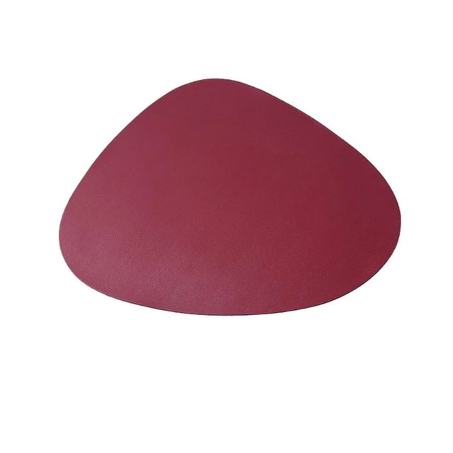 39cm Pu Leather Placemats Place Mats Coffee Coaster Waterproof for Kitchen Table Red