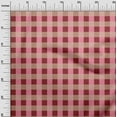 thumbnail image 2 of oneOone Cotton Cambric Medium Pink Fabric Gingham Check Quilting Supplies Print Sewing Fabric By The Yard 56 Inch Wide, 2 of 4