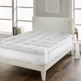 thumbnail image 2 of Loftworks Super-Loft 3 inch Down Alternative Mattress Topper / Fiber Bed with anchor bands - White Twin XL, 2 of 3