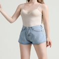 thumbnail image 2 of Women Padded Bra Spaghetti Strap V Neck Vest Cami Tank Tops Shirt Blouse, 2 of 5