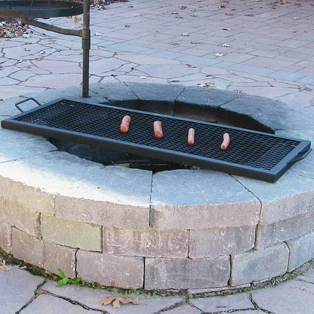 Sunnydaze X Marks Fire Pit Cooking Grill Grate Outdoor Rectangle