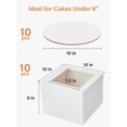 thumbnail image 2 of Juego de 10 cajas para tartas Kootek con tablas para tartas de 25 x 25 x 20 cm, color blanco, 2 of 7