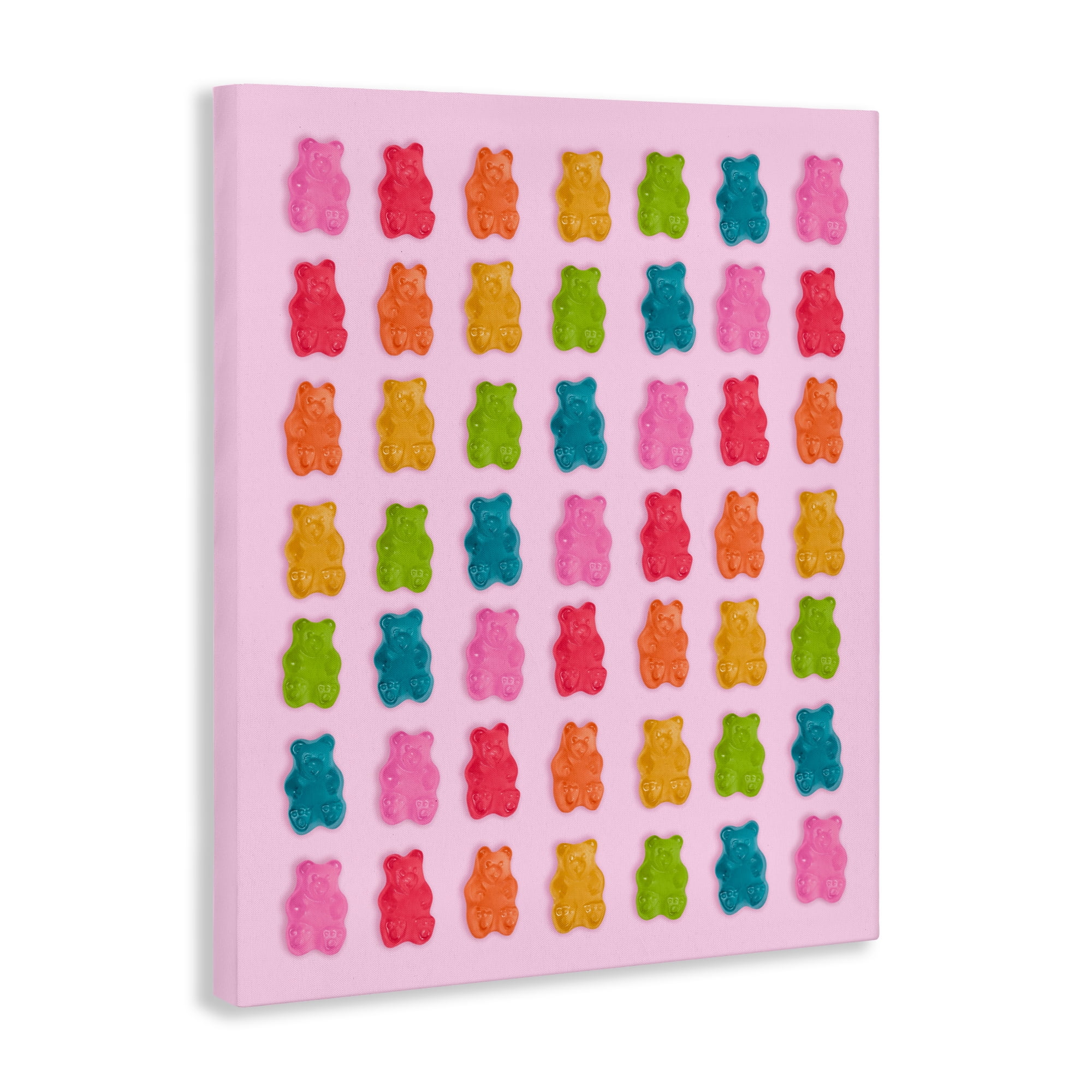 Stupell Industries Soft Rainbow Bears on Pink Canvas Wall Art, design by LISH Creative