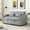 Light Gray, variant on Convertible Bed: Velvet Material, 3 In 1 Design, Adjustable Back, Ports, Toss Pillows, Gray : Velvet, Pullout Bed, , Pocket Storage,