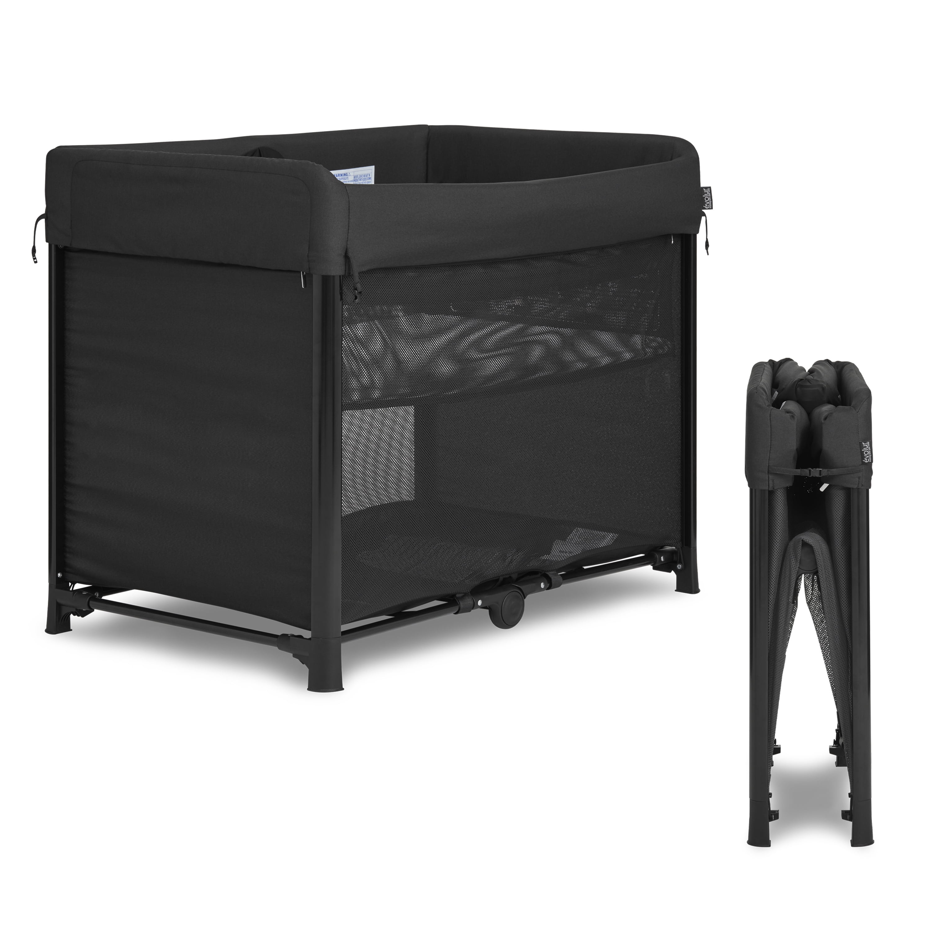 Parc portable Evolur Zane | Pour les déplacements - Parc pliable instantanément, noir