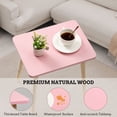 thumbnail image 3 of FORAOFUR Side Table Small End Table Accent Table, Modern Wooden Table Bedside Table for Living Room Bedroom Small Spaces 16.54" H - Pink, 3 of 7