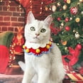 thumbnail image 2 of Sijiali Pet Neckerchief Double-layer Decorative Skin Friendly Christmas Pet Dogs Cats Petal Bibs for Holiday, 2 of 10