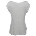 thumbnail image 2 of FashionOutfit Women's Zipper Shoulder Detail Loose Tee, 2 of 3