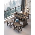 thumbnail image 2 of Mesa de té de balcón de madera maciza, mesa de té pequeña para el hogar, combinación de sillas, tetera hirviendo, una pieza, dos personas bebiendo té t, 2 of 5